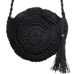 geanta-mica-impletita-crossbody-circulara-cu-ciucure-decorativ-bej-inchis-copie-copie-copie-7301-3807.jpg Geanta mica impletita crossbody, circulara cu ciucure decorativ, negru