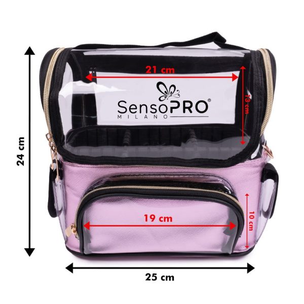 Geanta Produse Cosmetice SensoPRO Milano, Vanity Travel Pink
