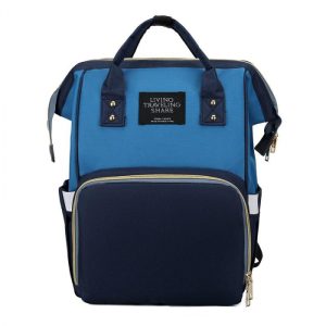 Geanta rucsac Living Share pentru mamicile de bebelusi, bleumarin-albastru