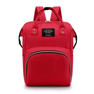 Geanta rucsac Living Share pentru mamicile de bebelusi, rosu