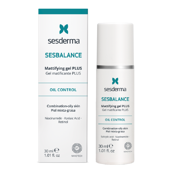 Gel matifiant Plus, pentru ten mixt si gras Sesbalance, 30 ml, Sesderma