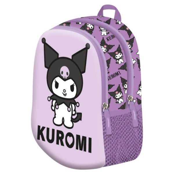 Ghiozdan gradinita pentru copii St. Majewski Kuromi Violet cu 2 compartimente, 30x23x12 cm