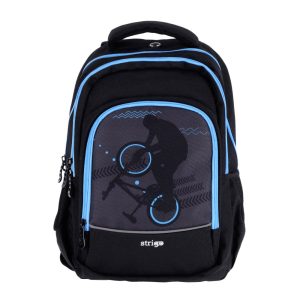 Ghiozdan pentru scoala Strigo Misty+ Black Bicycle ,39x27x18cm