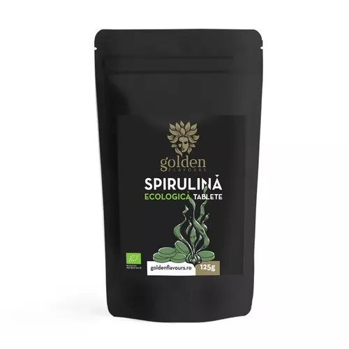 Spirulină Tablete 100% Naturale ECO, 125g/250 tablete | Golden Flavours