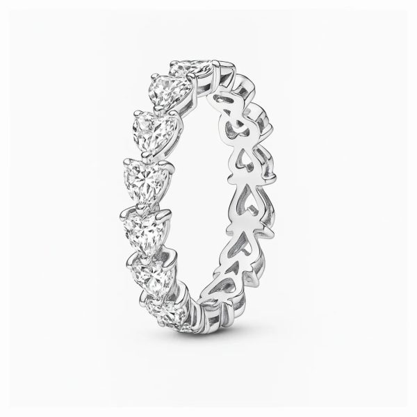 Inel Multi White Heart cu Argint