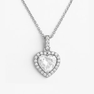 Colier Big Heart White