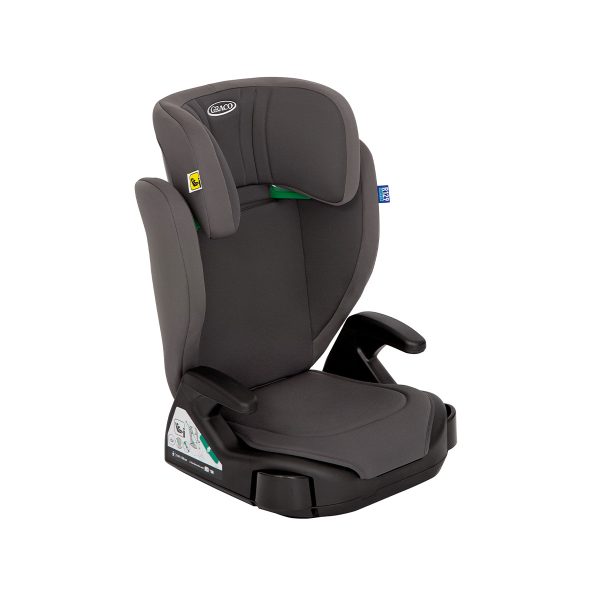 graco-junior-maxi-i-size-r129-iron-high-back-booster-three-quarter-angle-prod1.jpeg Scaun auto Graco Junior Maxi Iron,100-150 cm, certificat R129