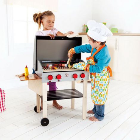 Gratar de jucarie din lemn, pentru copii 3ani+, 22 accesorii incluse, Hape E3127