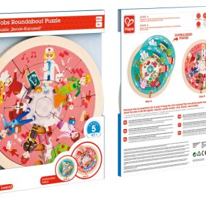 Hape Puzzle Rotund cu 2 Fete