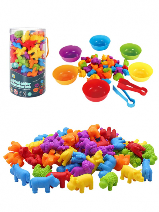 hd433db79ea7f4432a6f6e34981e184e9t-3467-4510.jpeg Jucarie creativa si de clasificare a culorilor Curcubeu, Animale