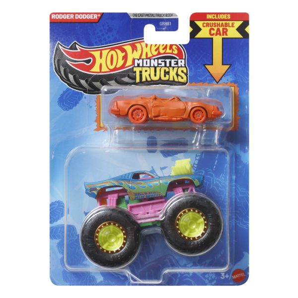 hot-wheels-monster-truck-si-masinuta-metalica-rodger-dodger-verde-631097.jpg HOT WHEELS MONSTER TRUCK SI MASINUTA METALICA RODGER DODGER VERDE