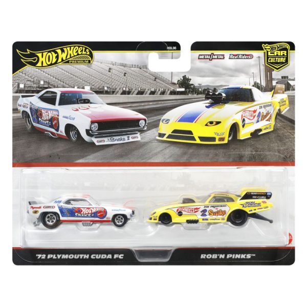 HOT WHEELS PREMIUM SET 2 MASINUTE METALICE PLYMOUTH CUDA FC 72 SI ROBN PINKS SCARA 1 LA 64