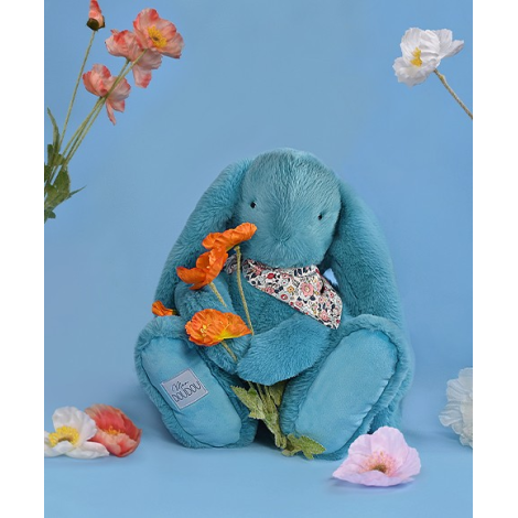 iepuras-doudou-jucarie-de-plus-25-cm-turcoaz-1.png Iepuras Doudou - jucarie de plus, 25 cm, turcoaz