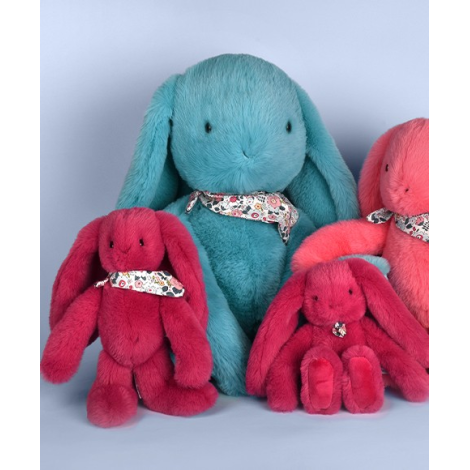iepuras-doudou-jucarie-de-plus-25-cm-turcoaz-3.png Iepuras Doudou - jucarie de plus, 25 cm, turcoaz