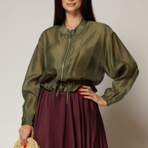 Jacheta kaki subtire tip bomber