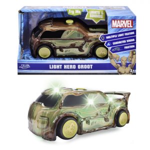 JADA MARVEL MASINUTA LIGHT HERO GROOT CU SUNETE SI LUMINI SCARA 1:32