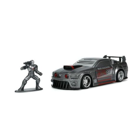Jada Marvel Masinuta Metalica Ford Mustang Scara 1:32 Si Figurina Metalica War Machine