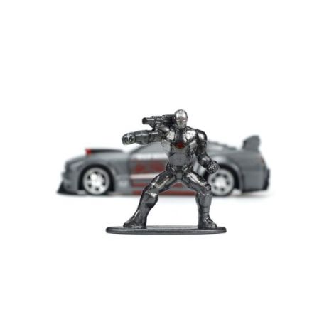 Jada Marvel Masinuta Metalica Ford Mustang Scara 1:32 Si Figurina Metalica War Machine