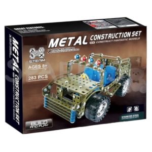 joc-constructii-din-metal-283-pcs-221536.jpg Joc constructii din metal 283 piese - masina de teren decapotabila verde, 8 ani+