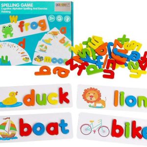 Joc din lemn Frog, Invata alfabetul si limba engleza, 80 piese