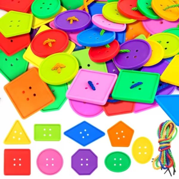 Joc Educativ de Snuruit Nasturi Geometrici Sortator