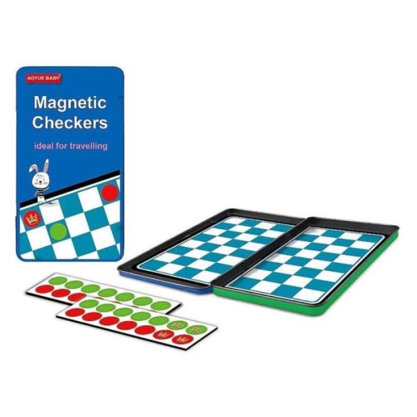 joc-magnetic-dame-379092.jpg Joc de Societate Magnetic Dame pentru Copii 4 Ani+ Albastru