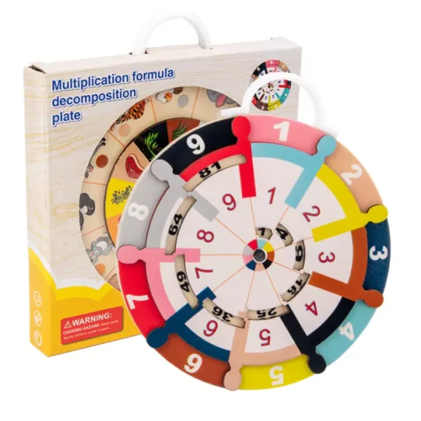 Joc Montessori 2 in 1 Tabla Inmultirii si impartirii, din lemn
