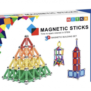 Joc STEM de constructie Magnetic Sticks Witka, cu 230 piese