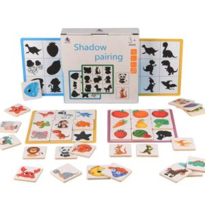 Jocul Umbrelor Puzzle de asociere educativ - Shadow Pairing, din lemn