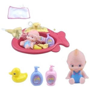 Jucarie baie bebe Set spalarea bebelusilor cu cadita, pestisor si accesorii