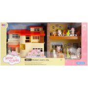jucarie-casa-cu-bucatarie-si-sufragerie-megacreative-482308.jpg Casa de papusi - Mini Town - contine 4 figurine ursuleti + accesorii, MegaCreative 482308, 3+ ani