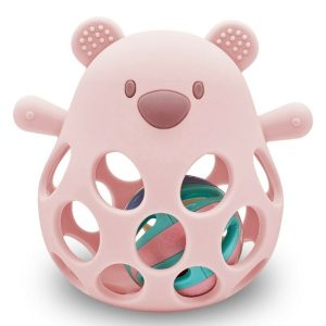 jucarie-de-dentitie-si-zornaitoare-bocioland-bpa-free-teddy-bear-pink-3419893-4.jpeg Jucarie de dentitie si zornaitoare, Bocioland, BPA Free, Teddy Bear Pink