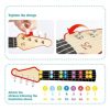 Jucarie din lemn - Instrument Ukulele (chitara) rosu - invata sa canti cu lumini