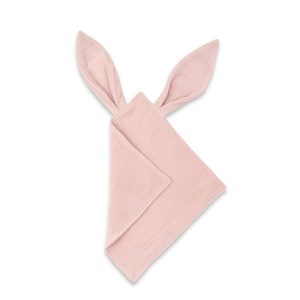 jucarie-textila-senzoriala-qmini-cu-urechi-fosnitoare-30-x-30-cm-din-muselina-dubla-powder-pink-3375090-4.jpeg Jucarie textila senzoriala, Qmini, Cu urechi fosnitoare, 30 x 30 cm, Din muselina dubla, Powder Pink