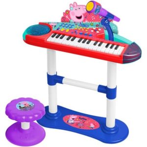 Pianina electronica cu microfon si scaunel Peppa Pig