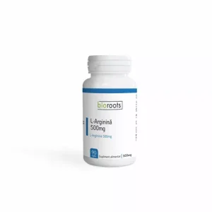 L-Arginină 500mg, 90 capsule vegetale | Bioroots