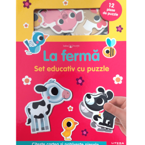 Bebe invata. La ferma. Set educativ cu puzzle