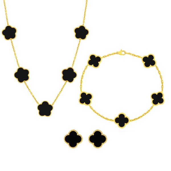 lant-8.jpg Set Bijuterii Colier,Bratara si Cercei Van Luxy Black Gold