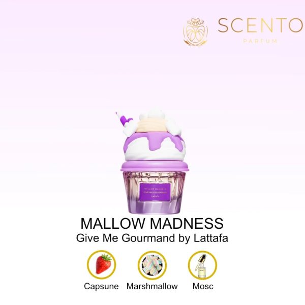 Lattafa Mallow Madness Colectia Give Me Gourmand apa de parfum unisex 75 ml - Original Dubai