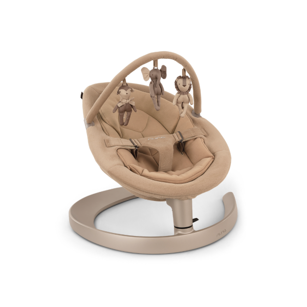 Nuna - Balansoar pentru copii, cu bara de jucarii inclusa, LEAF Grow Teddy