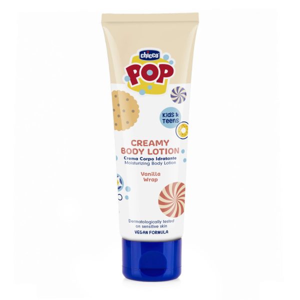 Lotiune cremoasa cu aroma de vanile pentru corp Chicco Pop, 150ml, 6ani+