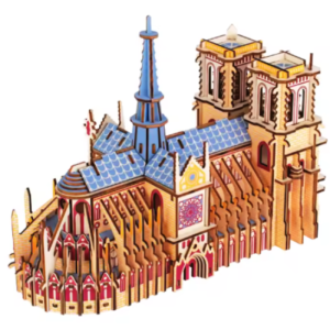 Macheta 3D din lemn Catedrala Notre Dame de Paris, 216 piese