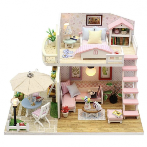 macheta-diy-mobilier-casuta-papusi-vila-de-vis-scara-1-24-copie-138166.png Macheta DIY mobilier casuta papusi cu 2 etaje, Pink Loft scara 1:24