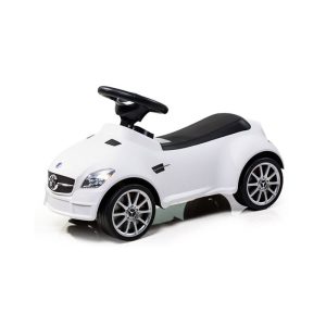 mainuta-babytrold-mercedes-alb-3365601-4.jpeg Vehicul ride-on, BabyTrold, Model Mercedes, Claxon pe volan, 18 luni+, Sustine 25 kg, 67x29x37 cm, Alb