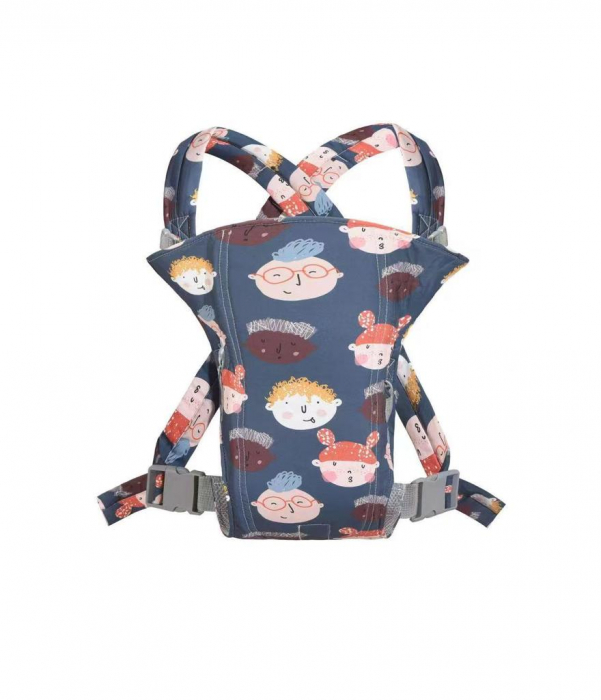 Marsupiu ergonomic din bumbac, pentru bebelusi, Happy Kids, bleumarin