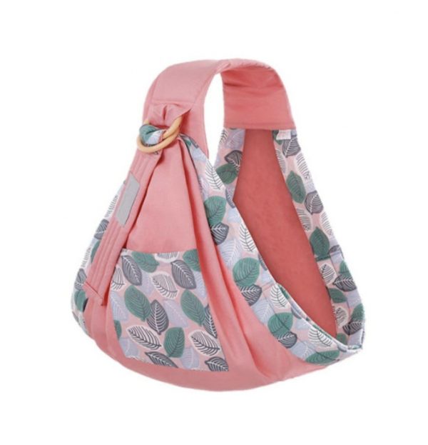 Marsupiu wrap, sling cu inele, pentru bebelusi, roz