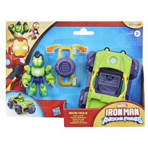 MARVEL IRON MAN SI PRIETENII SAI UIMITORI SET VEHICUL SI FIGURINA IRON HULK