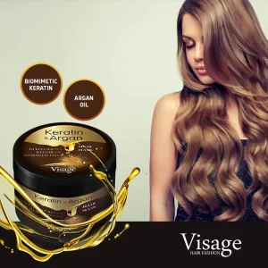 masca-par-cu-keratina-si-ulei-de-argan-pentru-stralucire_1.webp Visage Masca de par 500 ml Keratin&Argan