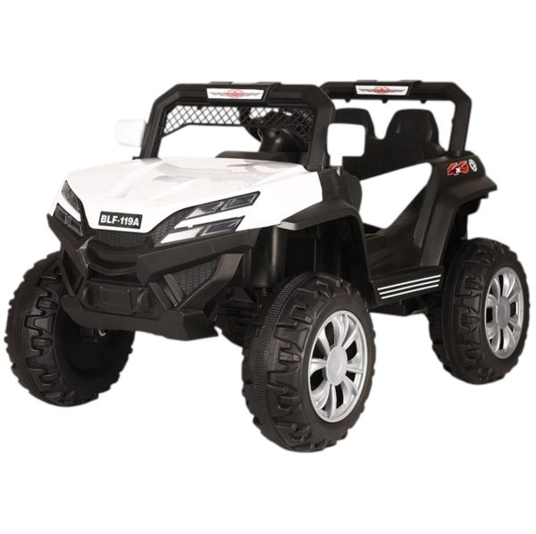 Masina electrica 119A, 4x4, 12V-7Ah, 4x35W, telecomanda, alb