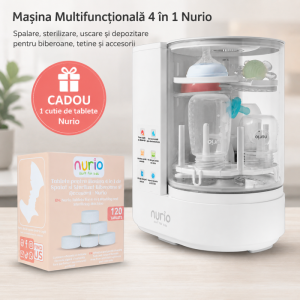 Masina Multifunctionala 4 in 1 Nurio ,   Pentru Spalarea, Sterilizarea, Uscarea si Depozitarea Biberoanelor, Tetinelor si Accesoriilor pentru Bebelusi